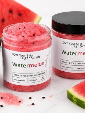 Shea Sugar Scrub Sugar Scrub for Glowing Skin | 8oz | WaterMelon